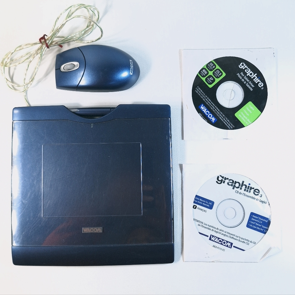 Wacom CTE 430 Drawing Pad Complete With Stylus Mouse Graphic Tablet Disks